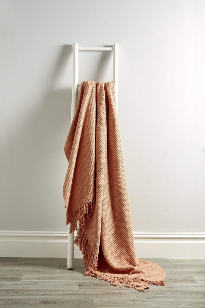 Autumn Spice Cotton Honeycomb Throw - Cherish Home