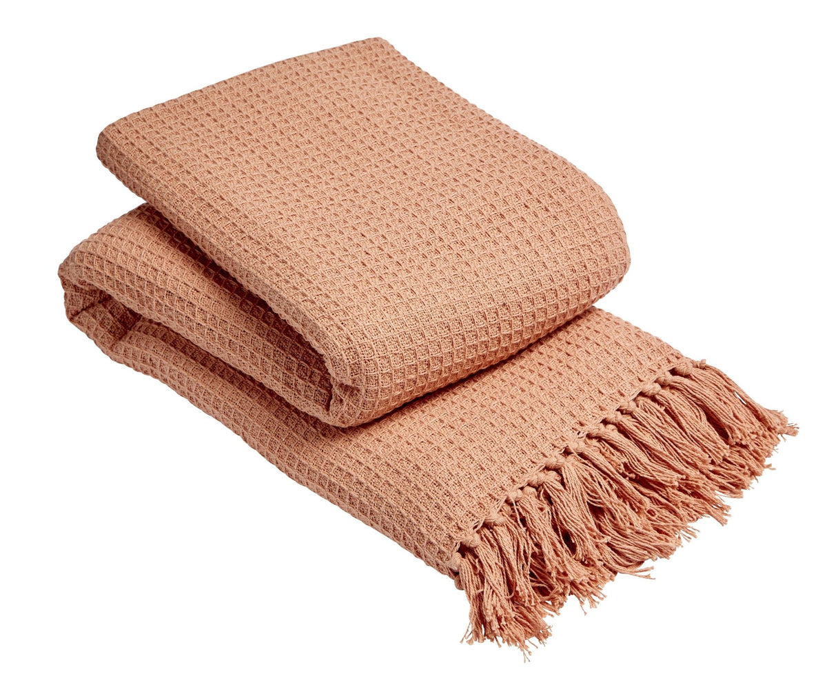 Autumn Spice Cotton Honeycomb Throw - Cherish Home