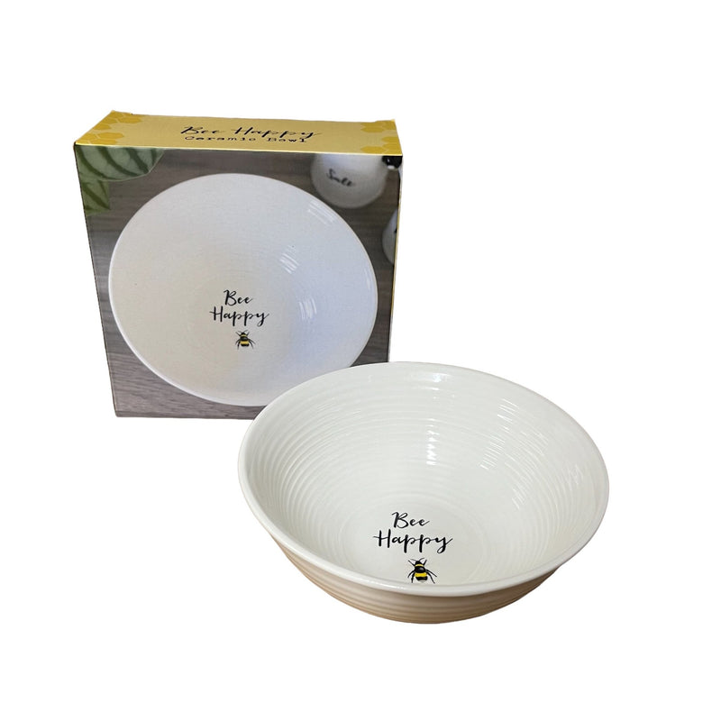 Bee Happy Ceramic Bowl - Cherish Home