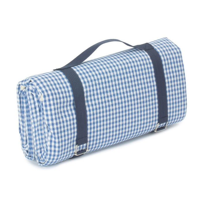 Blue and White Gingham Picnic Blanket - Cherish Home