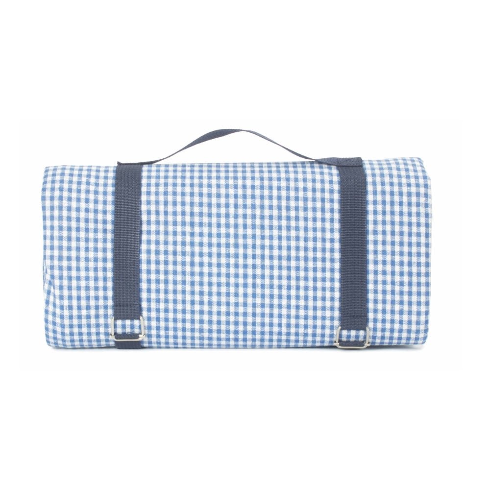 Blue and White Gingham Picnic Blanket - Cherish Home