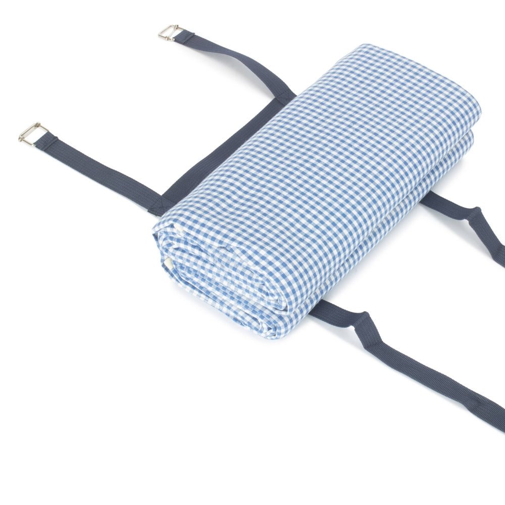 Blue and White Gingham Picnic Blanket - Cherish Home