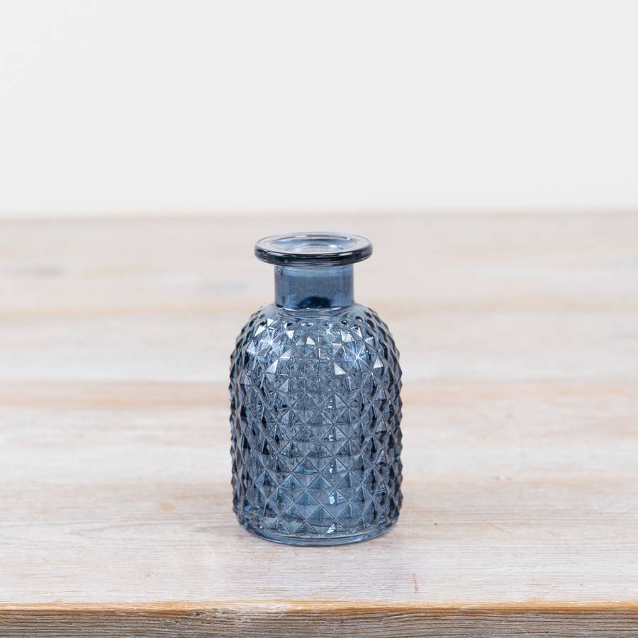 Blue Patterned Bottle Vase, 9.2cm - Cherish Home