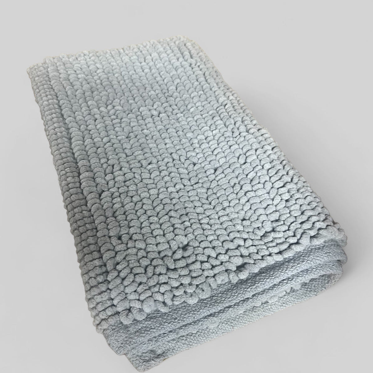 Bobbled Bath Mat Silver Grey - Bathroom Collection - Cherish Home