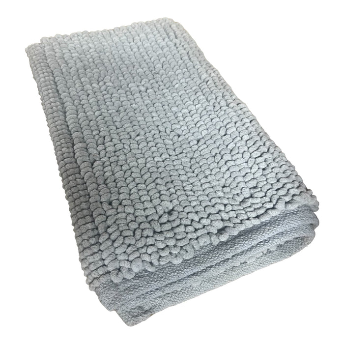 Bobbled Bath Mat Silver Grey - Bathroom Collection - Cherish Home