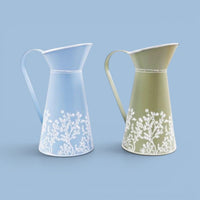 Bright Meadow Metal Decorative Jug 27cm Available in Blue or Green - Cherish Home