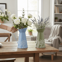 Bright Meadow Metal Decorative Jug 27cm Available in Blue or Green - Cherish Home