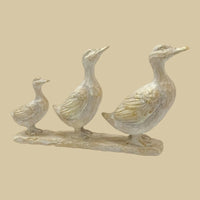 Brown Ducks Family Ornament Driftwood Effect Sculpture Resin Animal Figurine - Cherish Home