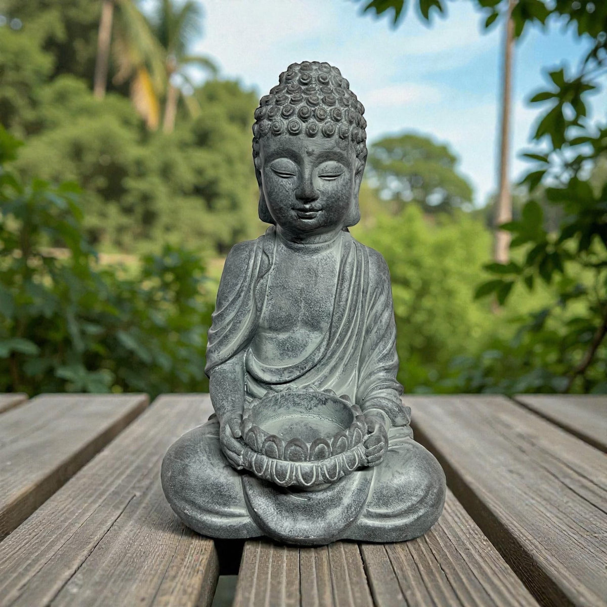 Buddha Tealight Holder Ornament - 20cm - Cherish Home