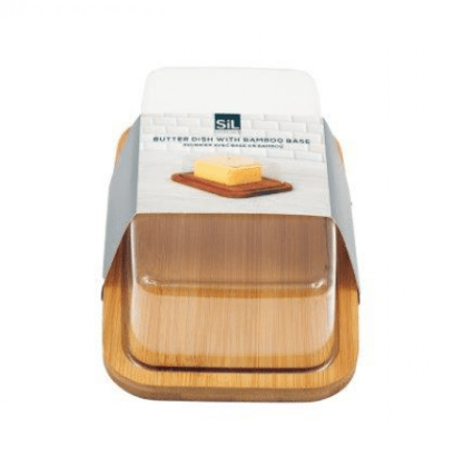 Butter Dish with Clear Lid & Bamboo Base - Cherish Home