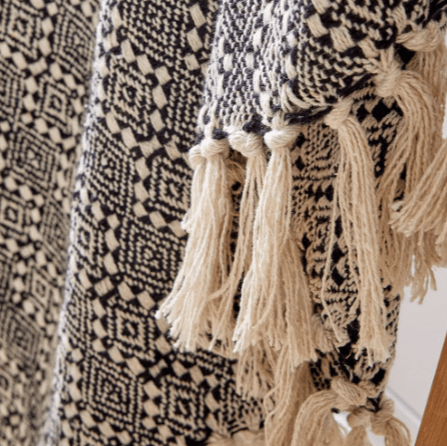 Casa Blanca Soft Cotton Throw - 127 x 152cm, Cosy & Decorative Blanket for Sofa, Bed & Home - Cherish Home