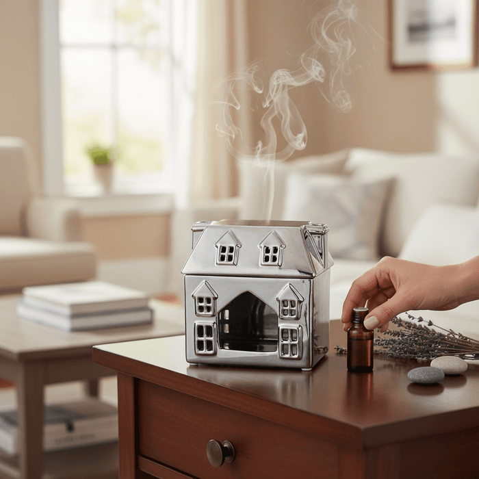 Ceramic House Wax Warmer Large Scented Oil Burner Wax Melts Fragrance Diffuser - Cherish Home