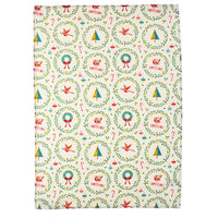 Cheerful Classic Yuletide 100% Cotton Tea Towel - Cherish Home