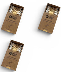 Cherish Planet Bamboo Cotton Buds (Pack of 200) 100% Biodegradable Swabs for Ears, Makeup & Skincare, Eco Friendly Hypoallergenic Natural Cotton Q tips with Recyclable Box - Cherish Home