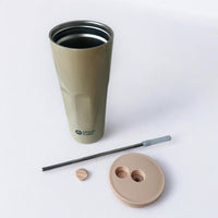 Cherish Planet Beige Thermos Cup with Built - in Straw 700ml - Large Capacity, Leak - Proof, Stylish - Cherish Home
