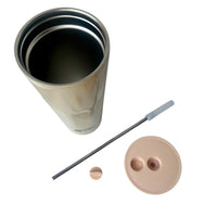 Cherish Planet Beige Thermos Cup with Built - in Straw 700ml - Large Capacity, Leak - Proof, Stylish - Cherish Home