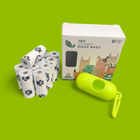 Cherish Planet Dog Poo Bags & Dispenser - Eco - Friendly, Thick Pet Waste Pick Up Bags Dispenser and 12 rolls included - Cherish Home