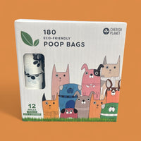 Cherish Planet Dog Poo Bags & Dispenser - Eco - Friendly, Thick Pet Waste Pick Up Bags Dispenser and 12 rolls included - Cherish Home