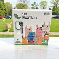 Cherish Planet Dog Poo Bags & Dispenser - Eco - Friendly, Thick Pet Waste Pick Up Bags Dispenser and 12 rolls included - Cherish Home