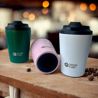 Cherish Planet Green Coffee Mug 360ml - Portable Stainless Steel 12oz Coffee Cup for Home & Office - Cherish Home
