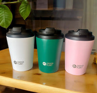 Cherish Planet Green Coffee Mug 360ml - Portable Stainless Steel 12oz Coffee Cup for Home & Office - Cherish Home