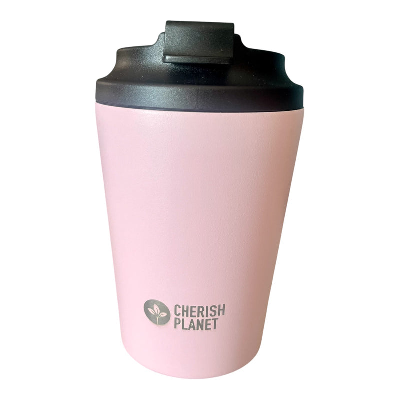 Cherish Planet Pink Coffee Mug 360ml - Portable Stainless Steel 12oz Coffee Cup for Home & Office - Cherish Home