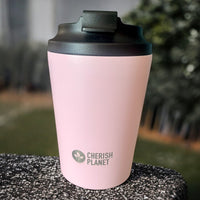 Cherish Planet Pink Coffee Mug 360ml - Portable Stainless Steel 12oz Coffee Cup for Home & Office - Cherish Home