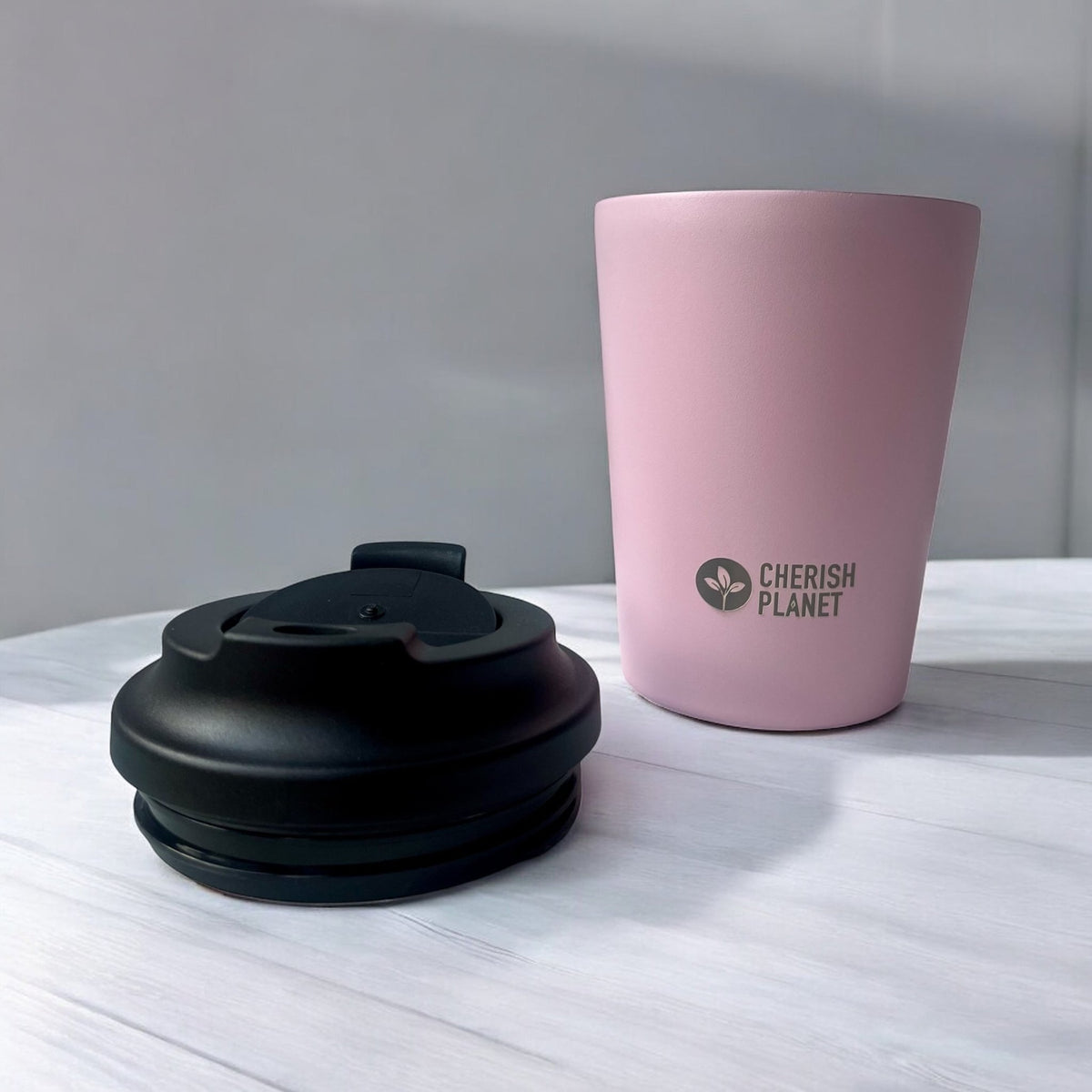 Cherish Planet Pink Coffee Mug 360ml - Portable Stainless Steel 12oz Coffee Cup for Home & Office - Cherish Home