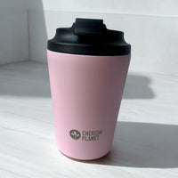 Cherish Planet Pink Coffee Mug 360ml - Portable Stainless Steel 12oz Coffee Cup for Home & Office - Cherish Home