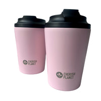 Cherish Planet Pink Coffee Mug 360ml - Portable Stainless Steel 12oz Coffee Cup for Home & Office - Cherish Home