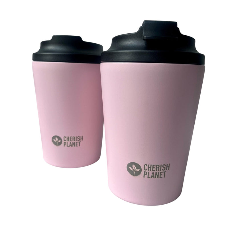 Cherish Planet Pink Coffee Mug 360ml - Portable Stainless Steel 12oz Coffee Cup for Home & Office - Cherish Home