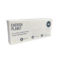 Cherish Planet Reusable Sandwich Bags for Lunch box Small & Medium available - 50 Pack - Leakproof Food Storage - Cherish Home