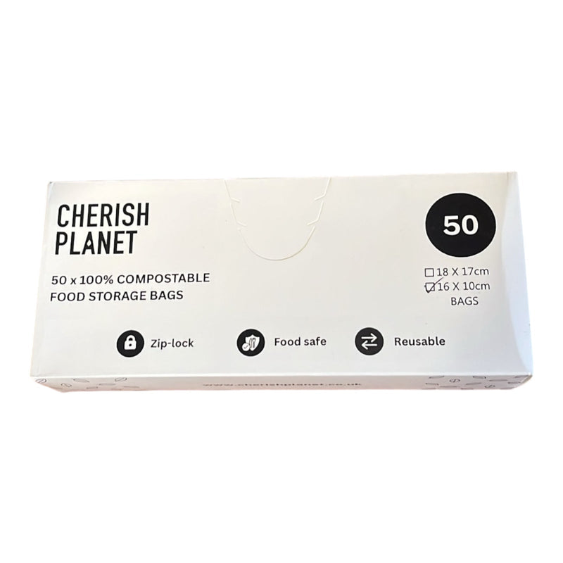 Cherish Planet Reusable Sandwich Bags for Lunch box Small & Medium available - 50 Pack - Leakproof Food Storage - Cherish Home