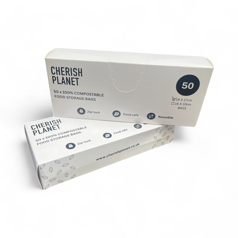 Cherish Planet Reusable Sandwich Bags for Lunch box Small & Medium available - 50 Pack - Leakproof Food Storage - Cherish Home