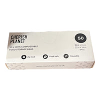 Cherish Planet Reusable Sandwich Bags for Lunch box Small & Medium available - 50 Pack - Leakproof Food Storage - Cherish Home