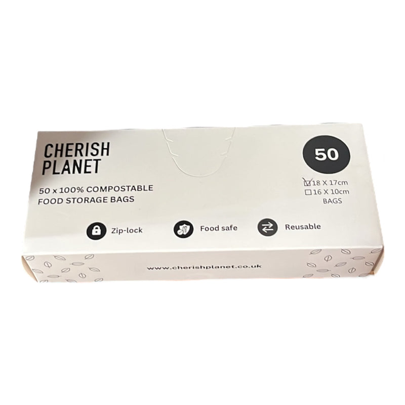 Cherish Planet Reusable Sandwich Bags for Lunch box Small & Medium available - 50 Pack - Leakproof Food Storage - Cherish Home