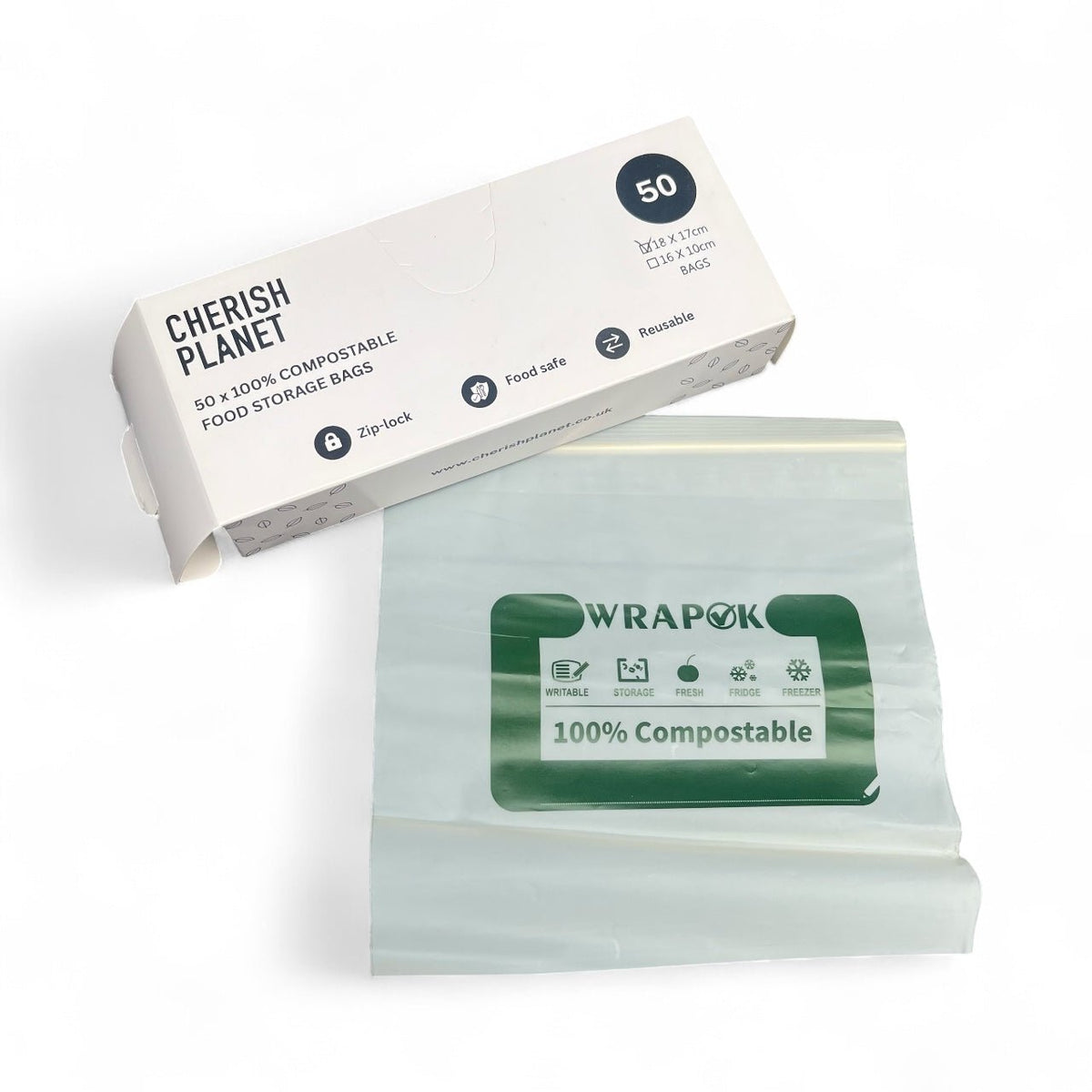 Cherish Planet Reusable Sandwich Bags for Lunch box Small & Medium available - 50 Pack - Leakproof Food Storage - Cherish Home