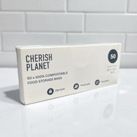 Cherish Planet Reusable Sandwich Bags for Lunch box Small & Medium available - 50 Pack - Leakproof Food Storage - Cherish Home