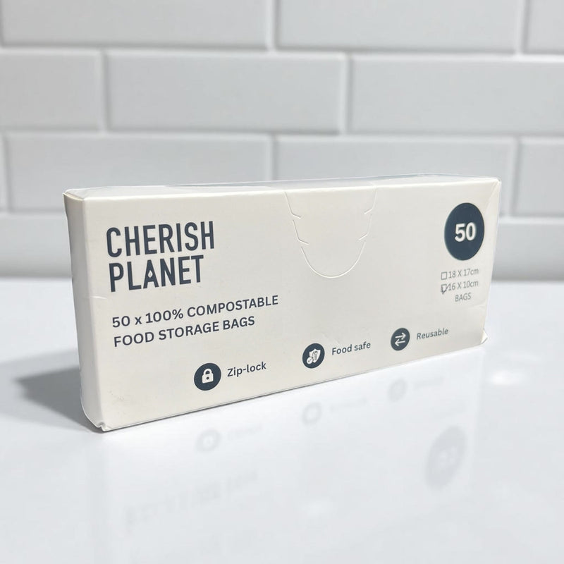 Cherish Planet Reusable Sandwich Bags for Lunch box Small & Medium available - 50 Pack - Leakproof Food Storage - Cherish Home