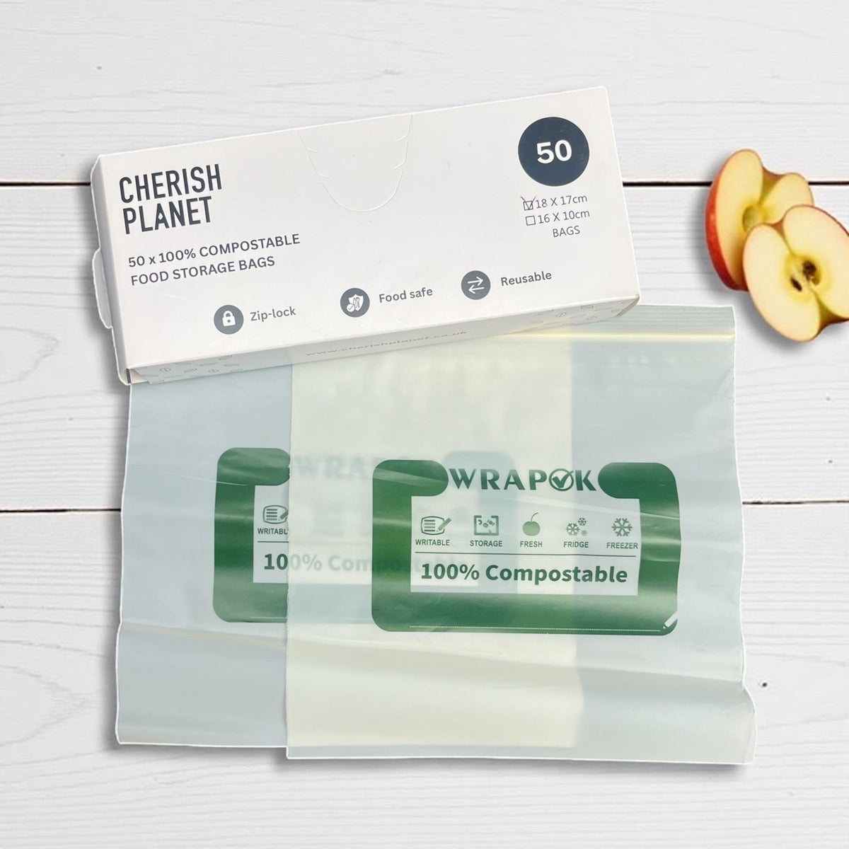 Cherish Planet Reusable Sandwich Bags for Lunch box Small & Medium available - 50 Pack - Leakproof Food Storage - Cherish Home