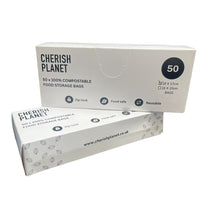 Cherish Planet Reusable Sandwich Bags for Lunch box Small & Medium available - 50 Pack - Leakproof Food Storage - Cherish Home