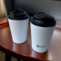 Cherish Planet White Coffee Mug 360ml - Portable Stainless Steel 12oz Coffee Cup for Home & Office - Cherish Home