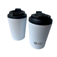 Cherish Planet White Coffee Mug 360ml - Portable Stainless Steel 12oz Coffee Cup for Home & Office - Cherish Home