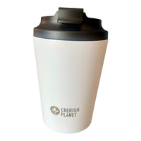 Cherish Planet White Coffee Mug 360ml - Portable Stainless Steel 12oz Coffee Cup for Home & Office - Cherish Home