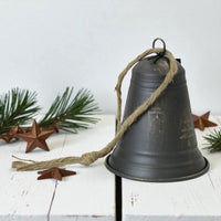 Christmas Hanging Bell - Tree Design, on Rope LARGE BELL 20cm - Cherish Home