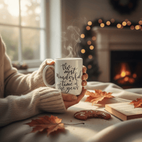 Christmas Mug with text 'The Most Wonderful Time of the Year' Mug - Cherish Home