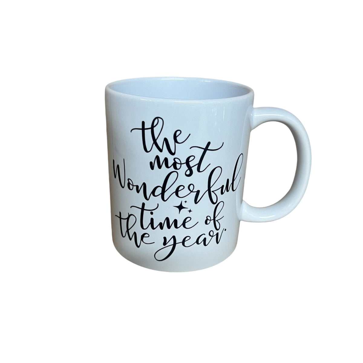 Christmas Mug with text 'The Most Wonderful Time of the Year' Mug - Cherish Home