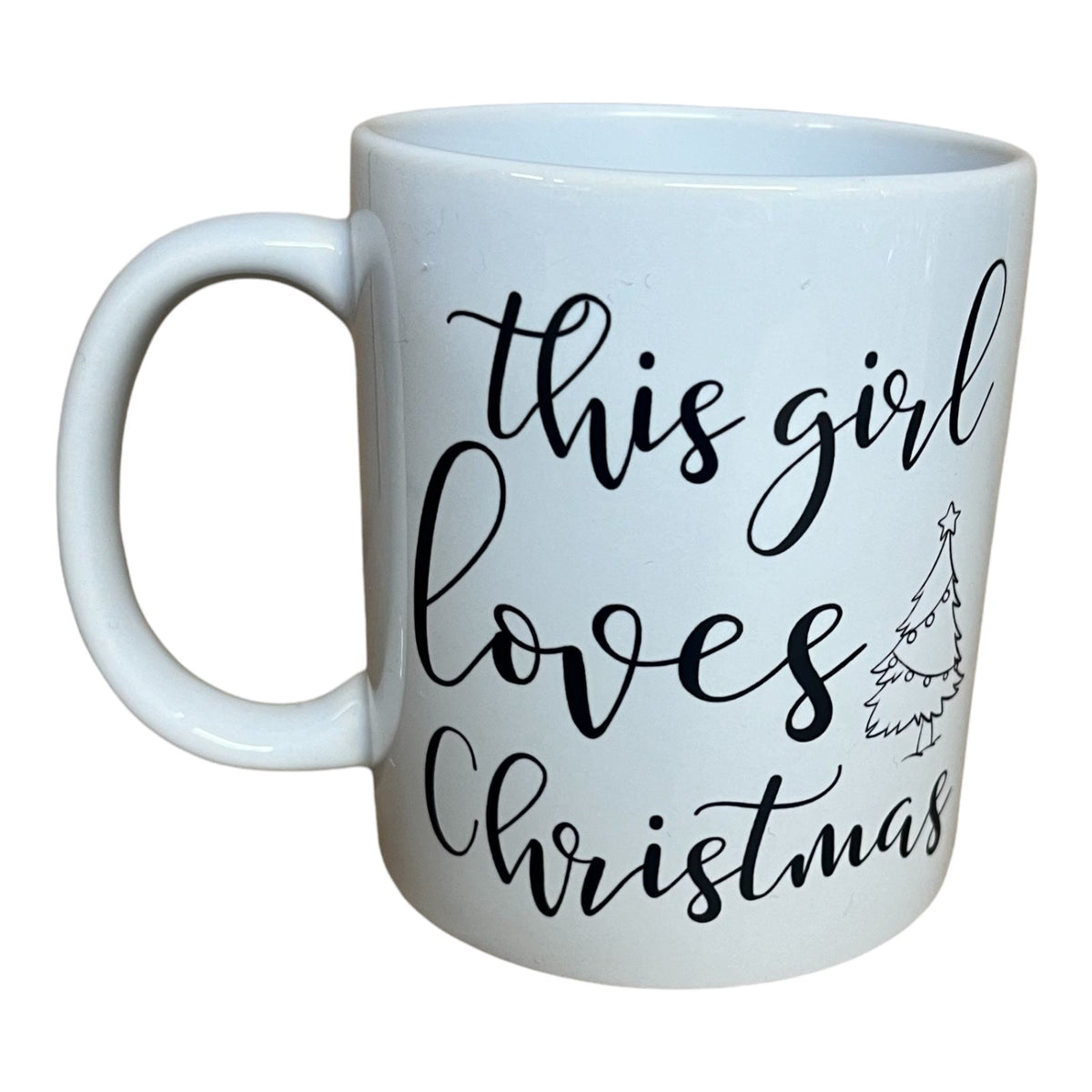 Christmas Mug with text 'This girl loves Christmas' Mug - Cherish Home