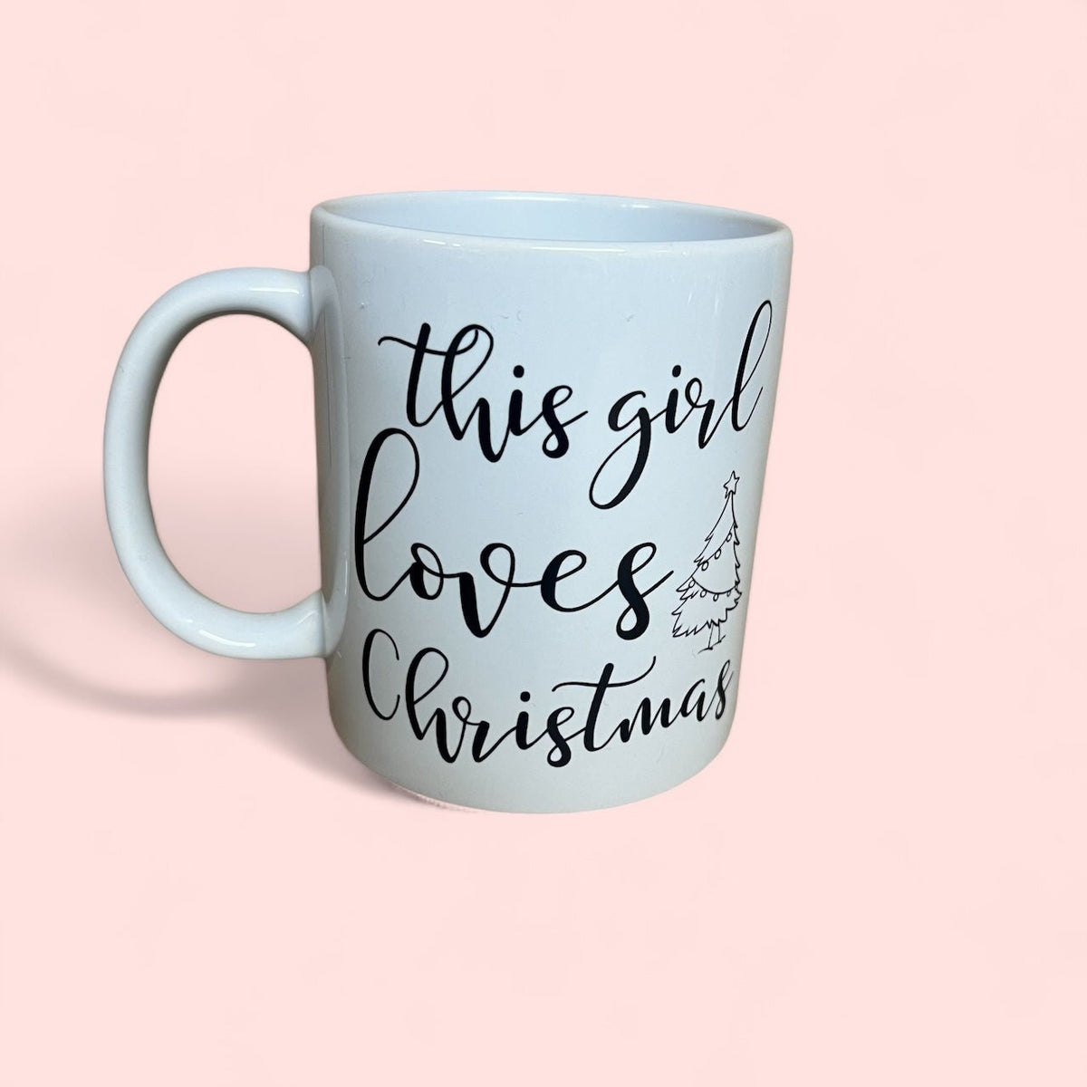 Christmas Mug with text 'This girl loves Christmas' Mug - Cherish Home