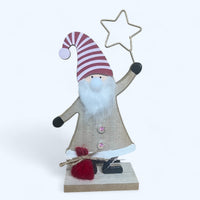 Christmas Santa with LED Light up nose on Stand - Cherish Home